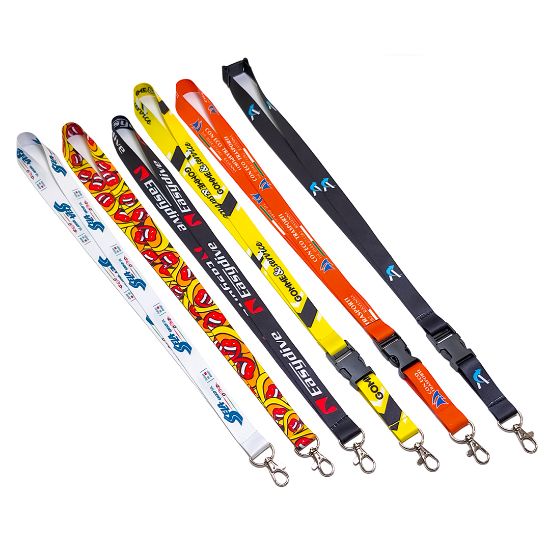 Immagine di Lanyards / collarino  in poliestere con moschettone in metallo 